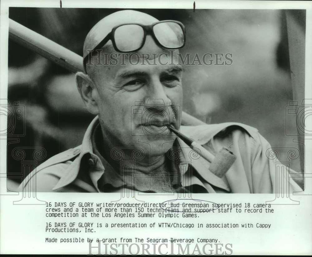 1988 Press Photo 16 Days of Glory writer, producer and director Bud Greenspan- Historic Images