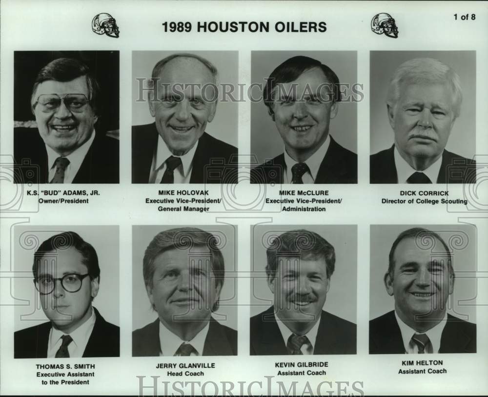 1989 Press Photo Houston Oilers football mug shots - nos15716 - Historic Images
