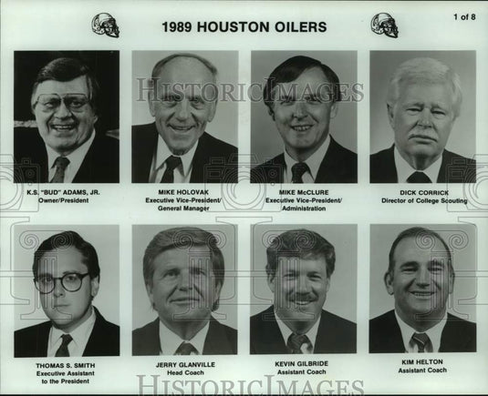 1989 Press Photo Houston Oilers football mug shots - nos15716 - Historic Images