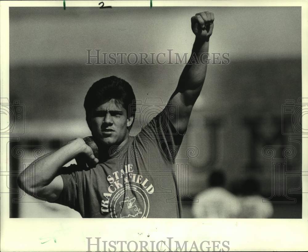 1984 Press Photo Decathlon athlete Barry Hebert - nos15812 - Historic Images