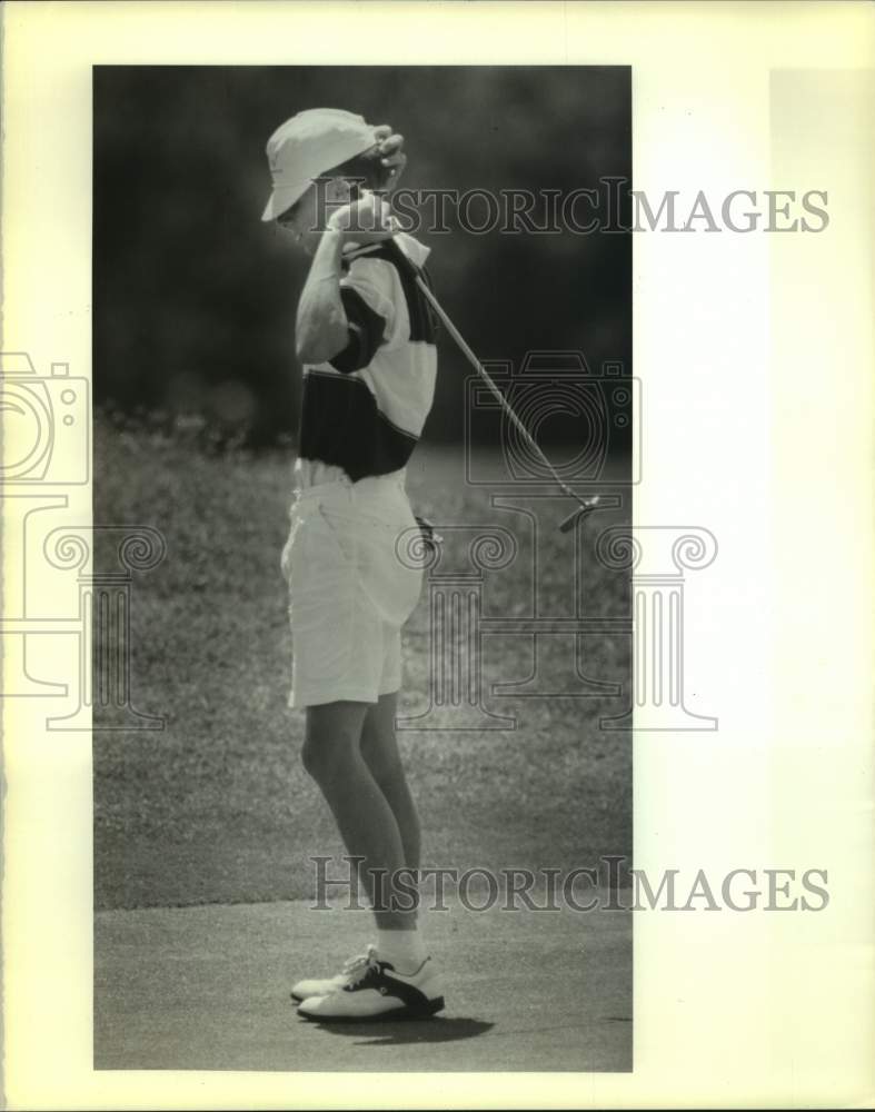 1990 Press Photo Golfer Cade Hebert plays the Louisiana Amateur at Eastover - Historic Images