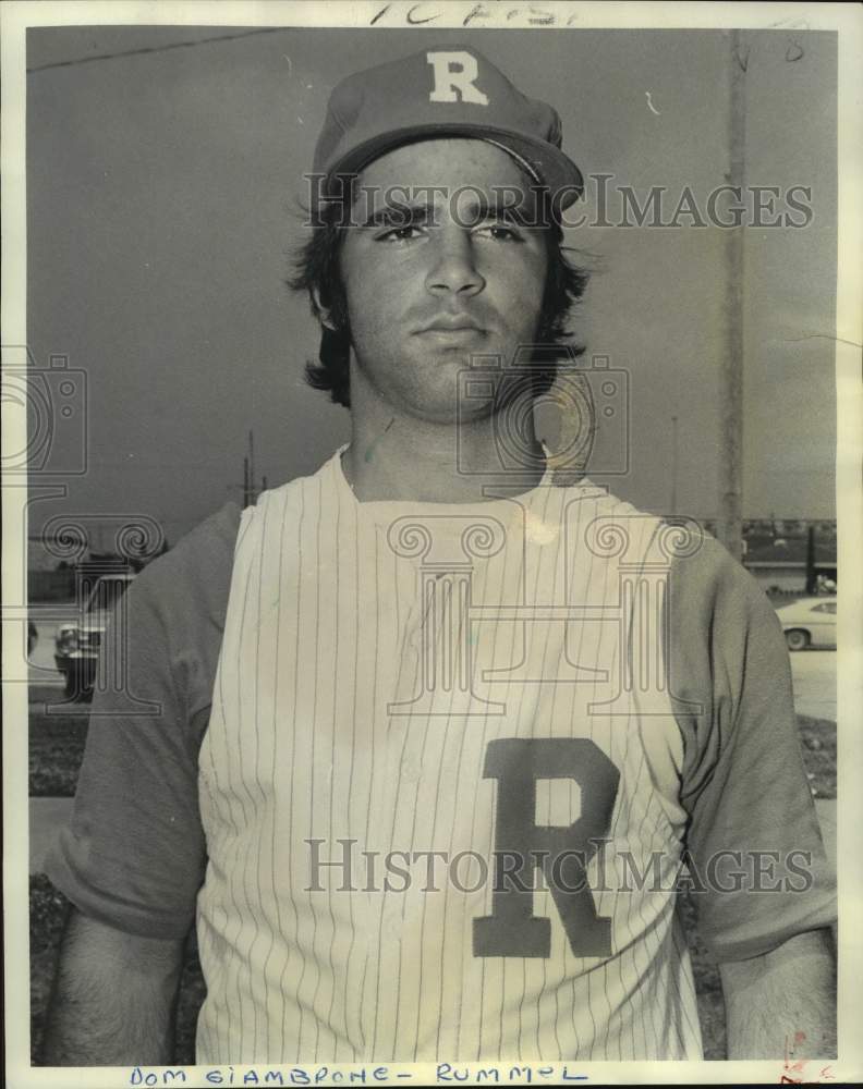 1974 Press Photo Rummel High baseball player Dom Giambrone - nos15894- Historic Images
