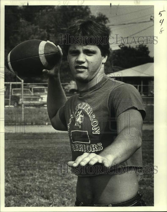 1980 Press Photo East Jefferson High football player Steve Hollander - nos16231- Historic Images