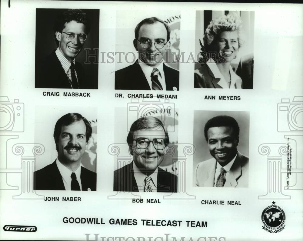 1986 Press Photo The Turner Goodwill Games broadcast team - nos16641 - Historic Images