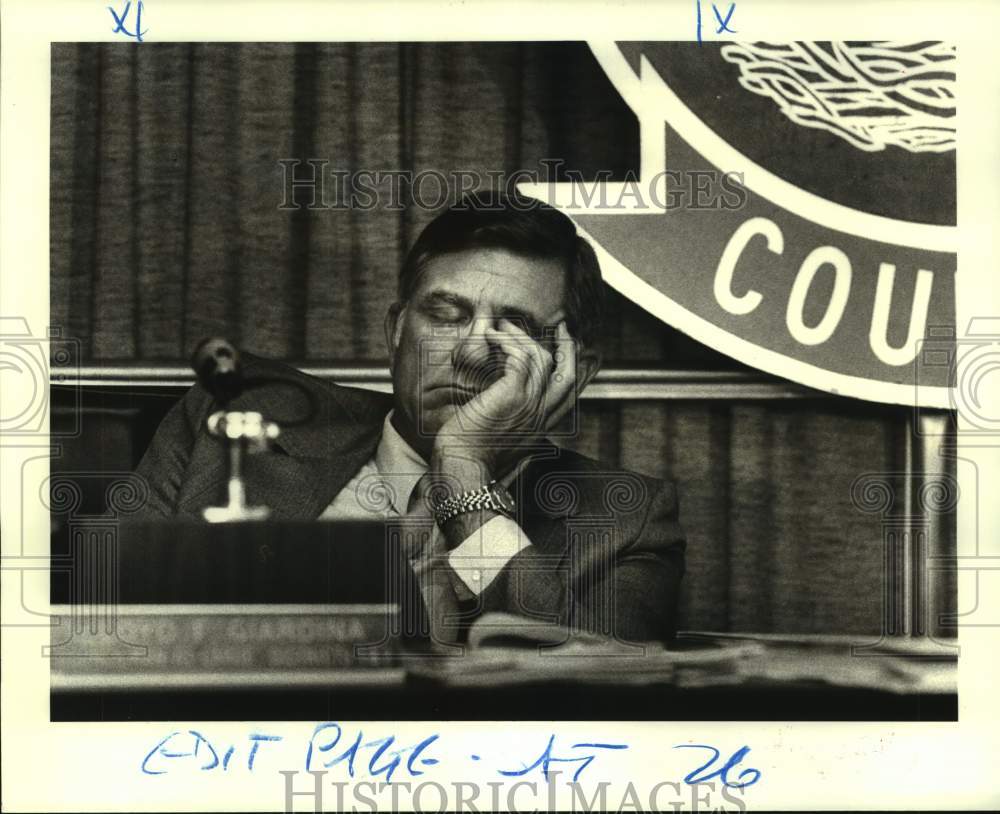 1986 Press Photo Jefferson Parish councilman Lloyd Giardina - nos16648 - Historic Images