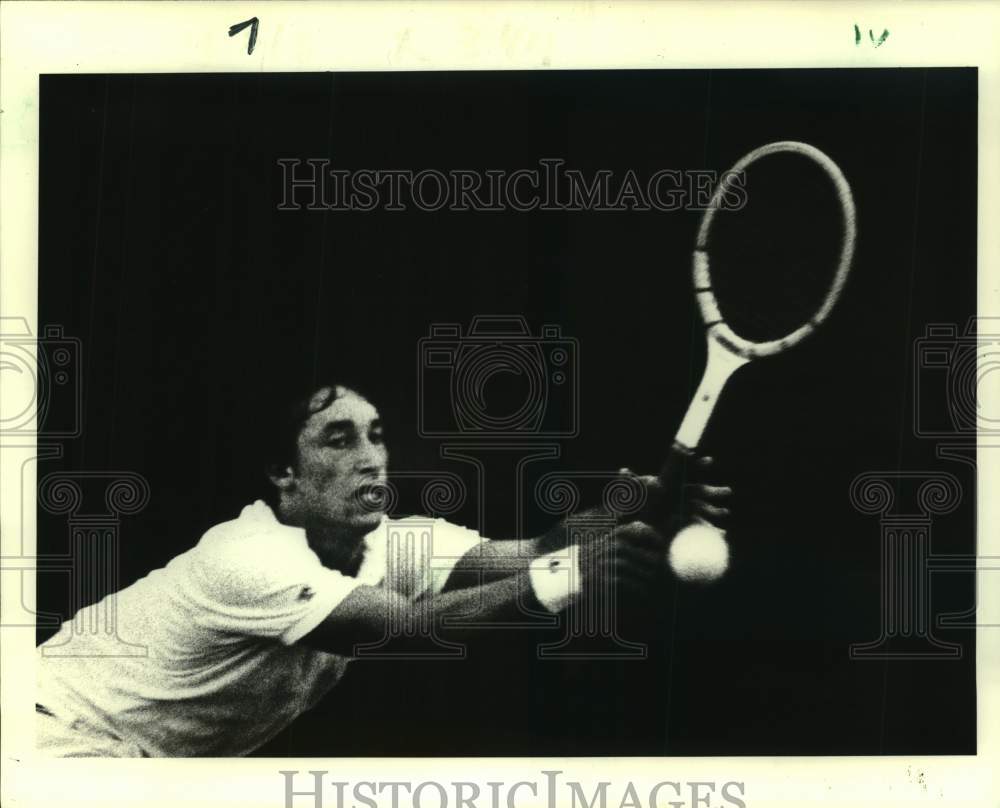 1983 Tennis player Greg Holmes during a victory - Historic Images