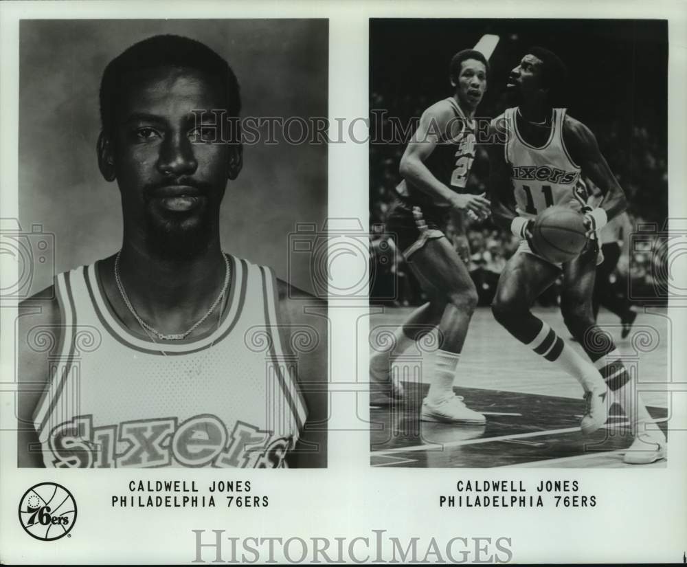 1979 Press Photo Philadelphia 76ers basketball player Caldwell Jones - Historic Images