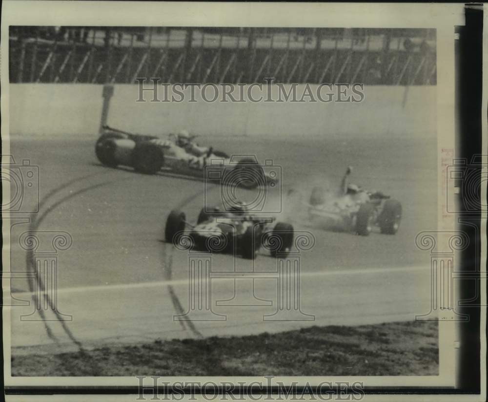 1967 Car Racing - Cale Yarborough Skids in Close Call - Historic Images