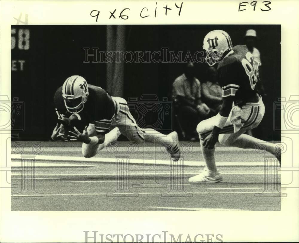 1979 Press Photo Tulane college football player Terry Harris scores a touchdown - Historic Images