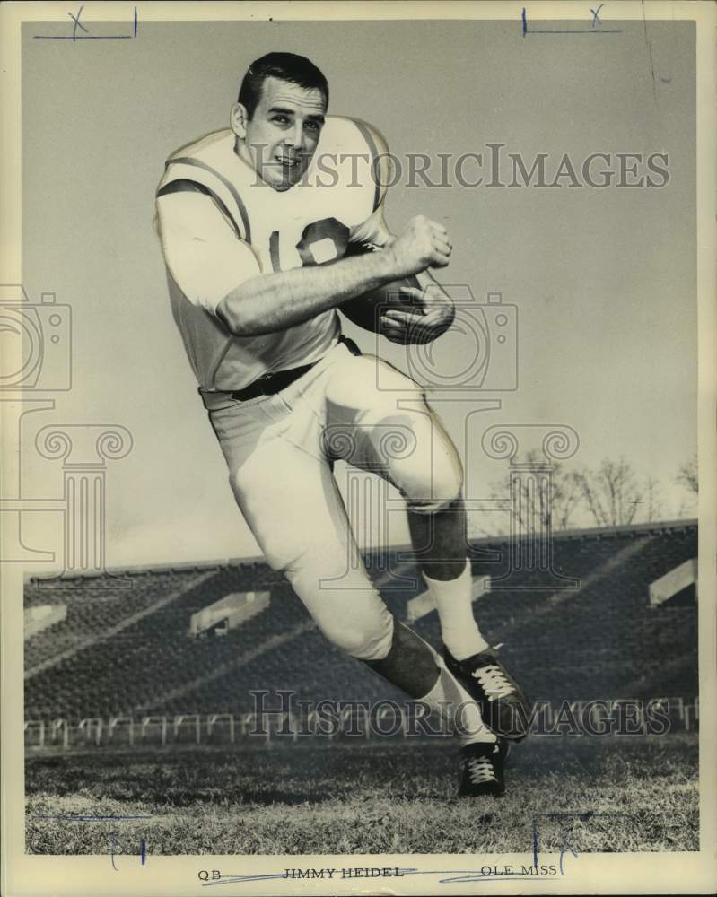 1964 Press Photo Ole Miss college football player Jimmy Heidel - nos17419-Historic Images