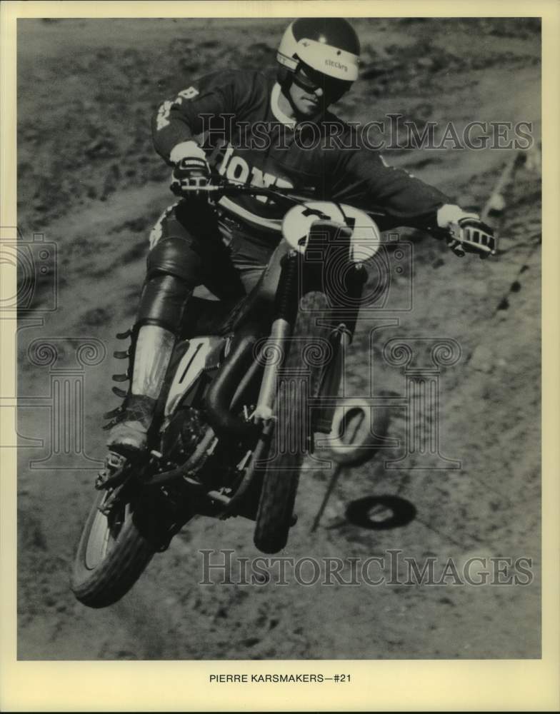1975 Press Photo Motocross racer Pierre Karsmakers - nos17561- Historic Images