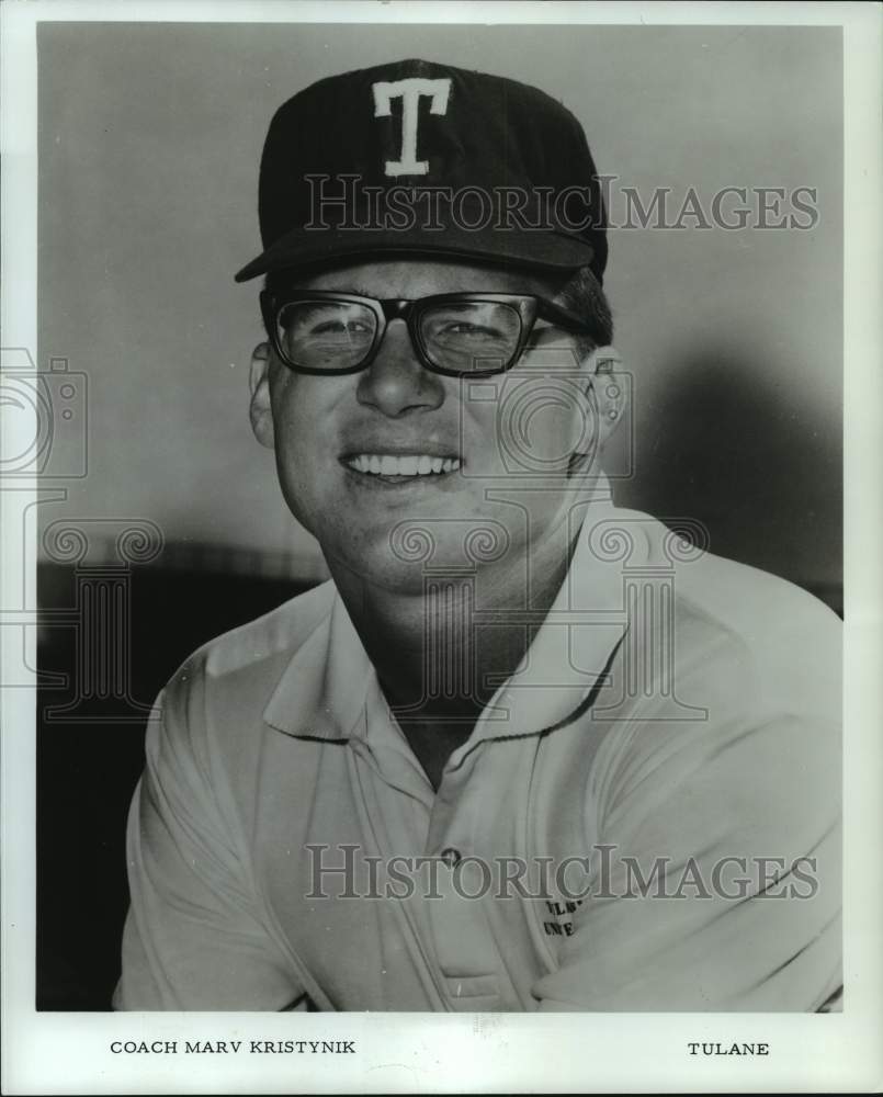 1969 Press Photo Coach Marv Kristynik of Tulane - nos17623 - Historic Images