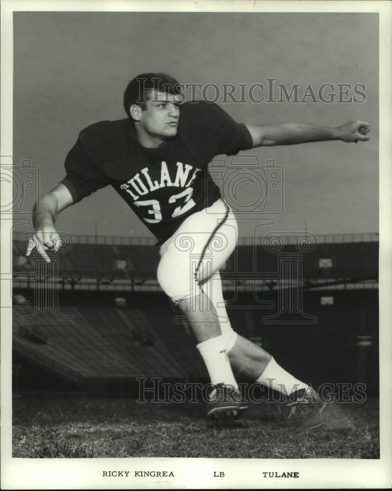1968 Press Photo Tulane Football Linebacker Ricky Kingrea - nos17649- Historic Images