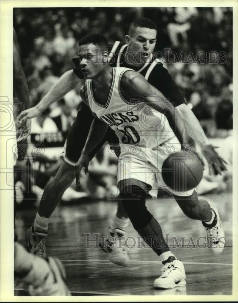 1993 Press Photo Basketball - Kansas Guard Adonis Jordon - nos18002- Historic Images