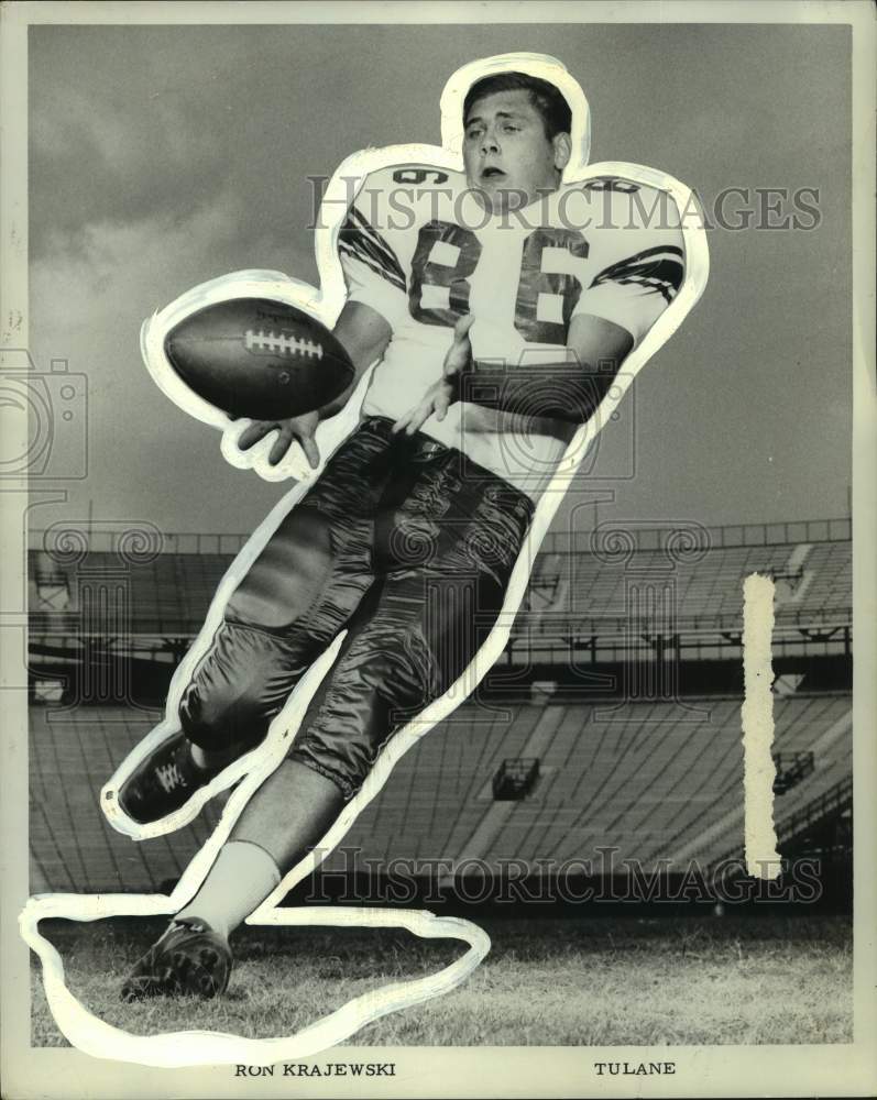 1963 Press Photo Tulane college football player Ron Krajewski - nos18203 - Historic Images