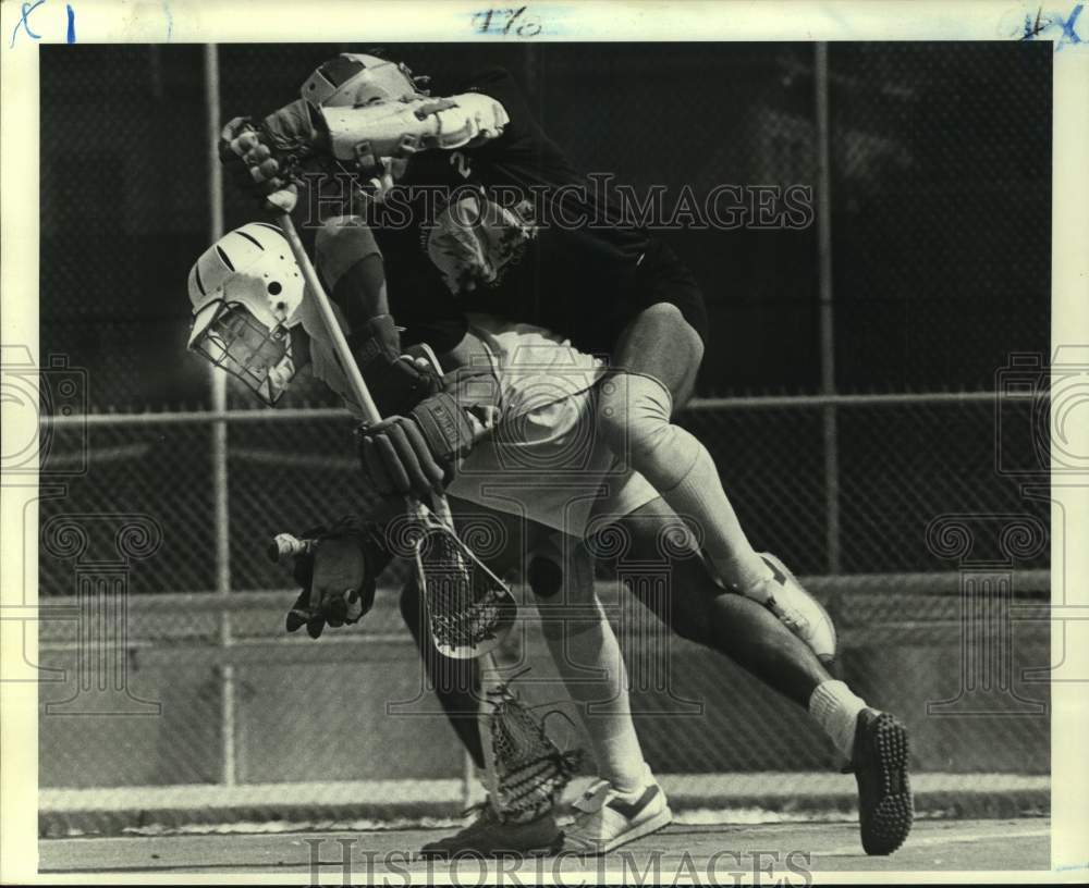 1983 Press Photo Two Lacrosse Players in Action - nos18493 - Historic Images