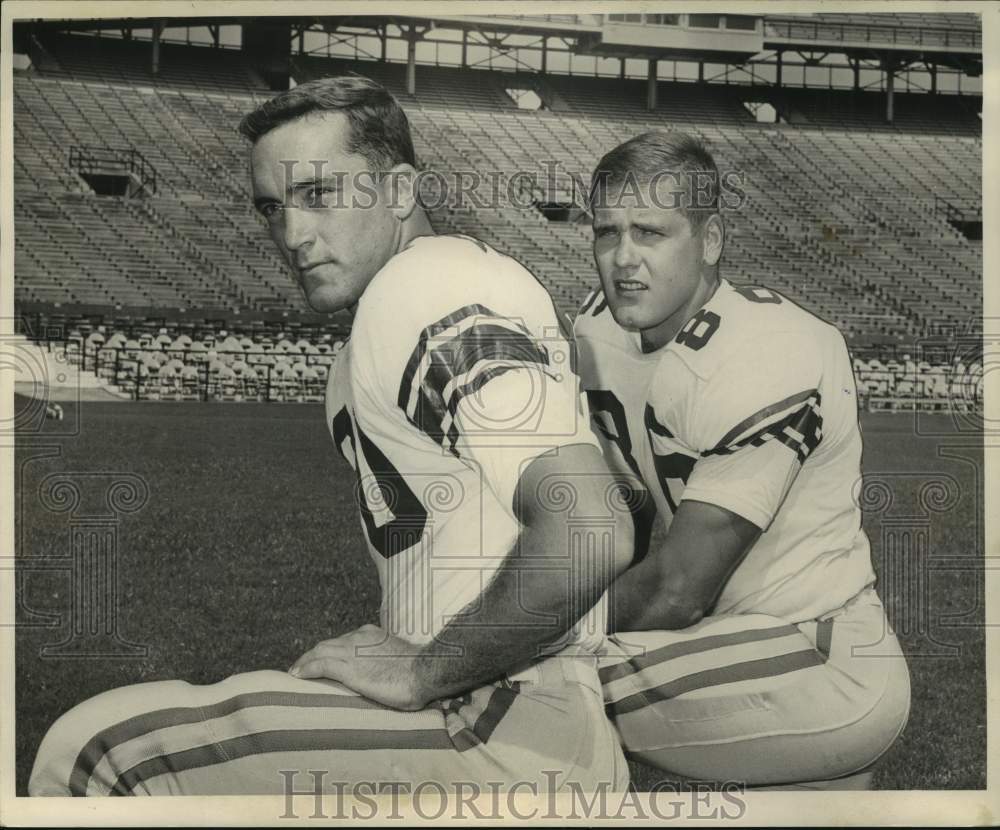 1967 Tulane college football players Bob Genery and Ron Krajewski-Historic Images
