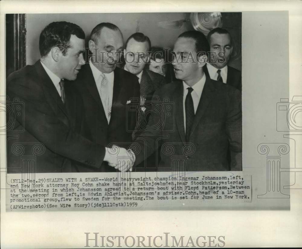 1959 Boxer Ingemar Johansson and boxing officials-Historic Images