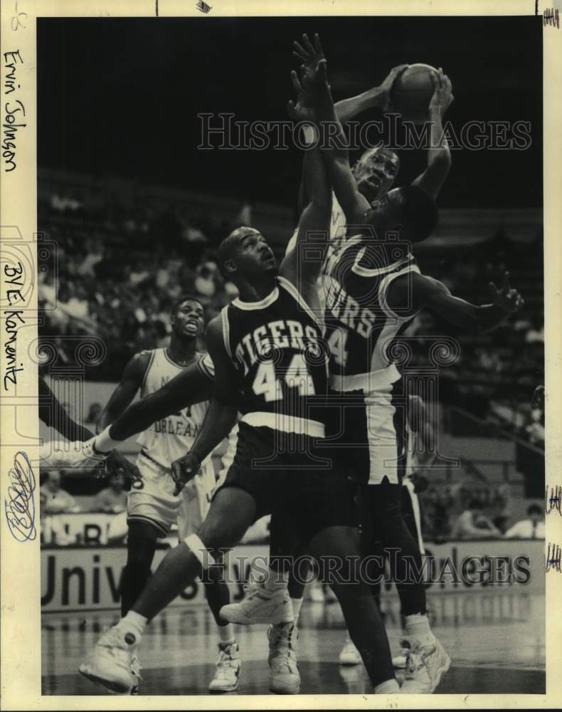 1982 Press Photo New Orleans college basketball player Ervin Johnson - nos19146 - Historic Images