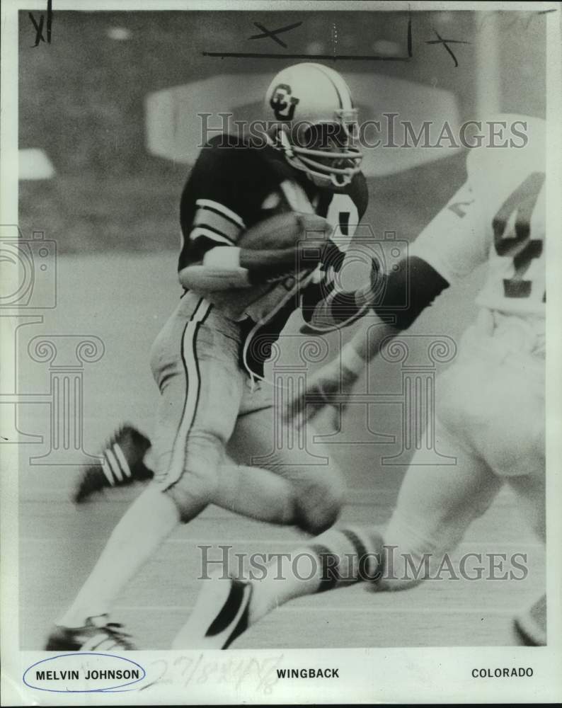 Press Photo Colordo college football player Melvin Johnson - nos19183- Historic Images