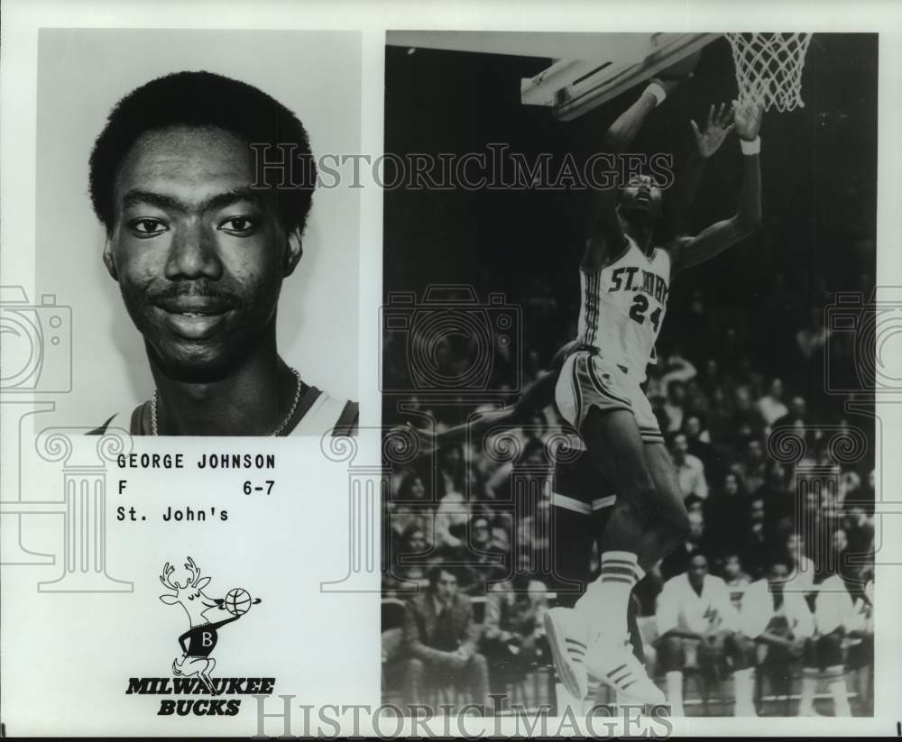 1979 Press Photo Milwaukee Bucks basketball player George Johnson - nos19249 - Historic Images