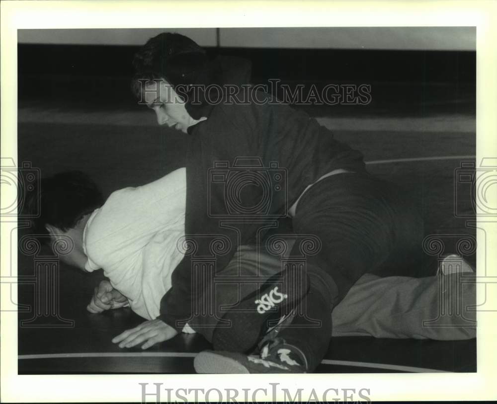 Press Photo Andrew Jackson High wrestler Nathan Eddings - nos19330- Historic Images