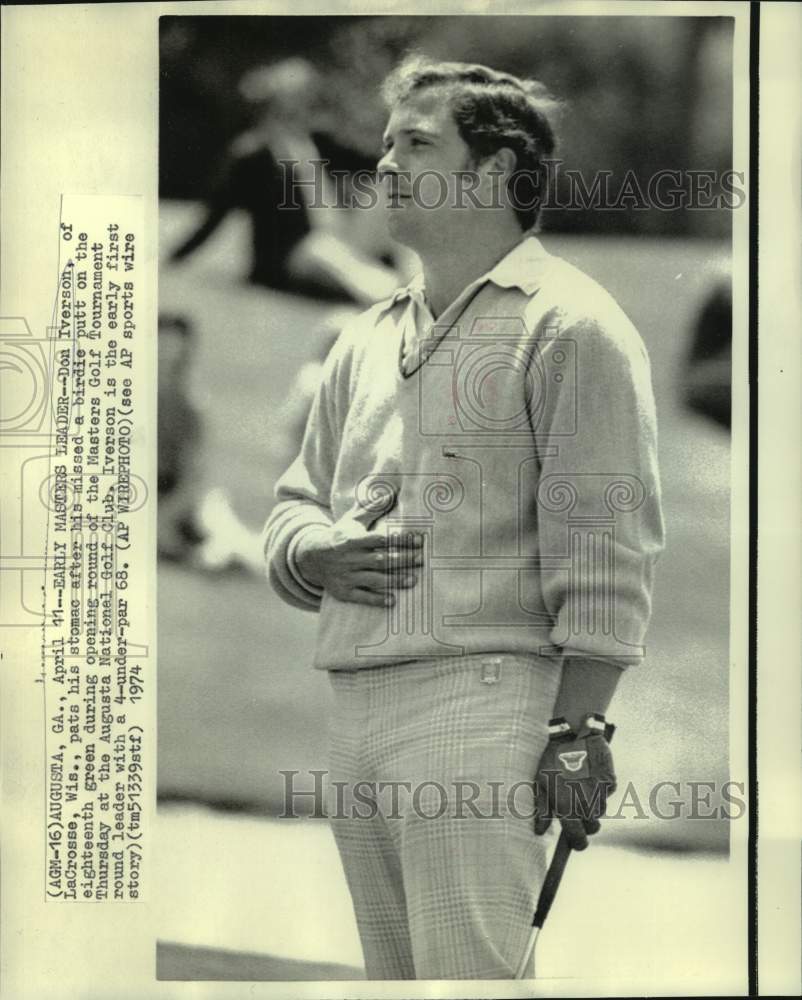 1974 Press Photo Golfer Don Iverson plays the Masters - Historic Images