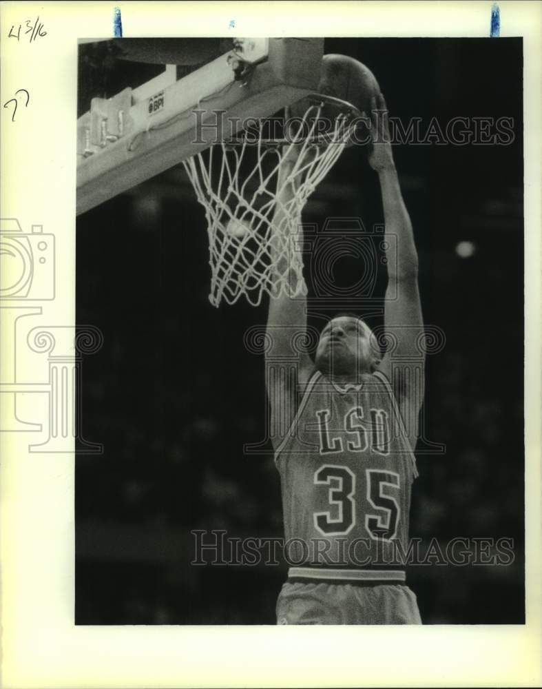 1989 Press Photo Basketball - Chris Jackson Scores for LSU - nos19608 - Historic Images