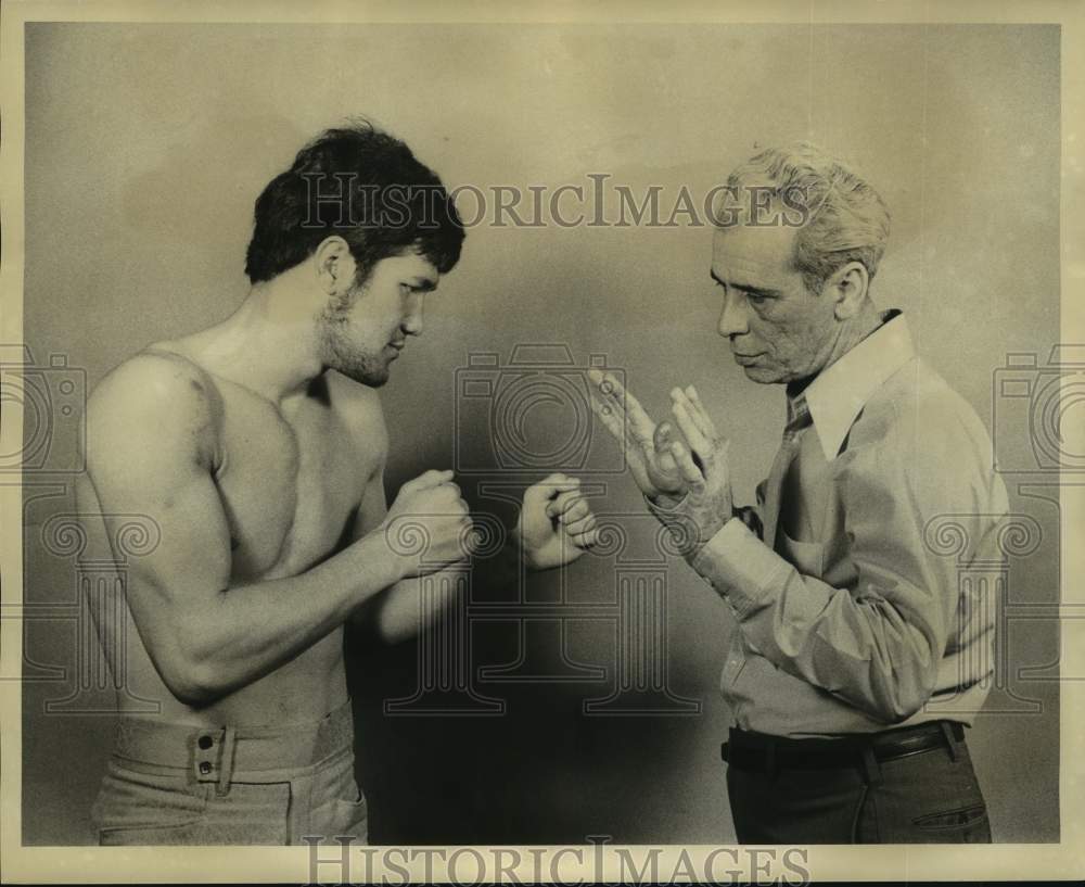 1973 Press Photo Boxer Tony Licata and trainer Lloyd Laine - nos19730 - Historic Images