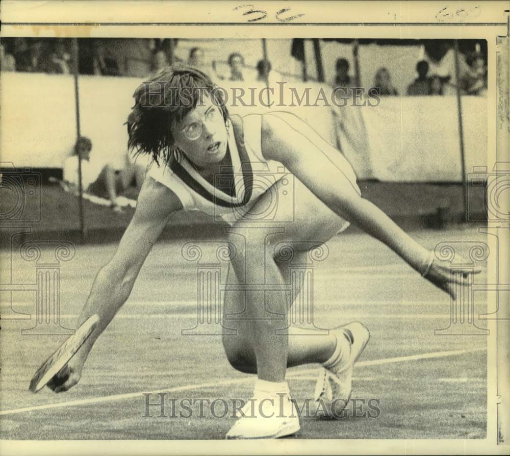 1971 Press Photo Tennis - Billie Jean King in National Clay Court Tournament - Historic Images