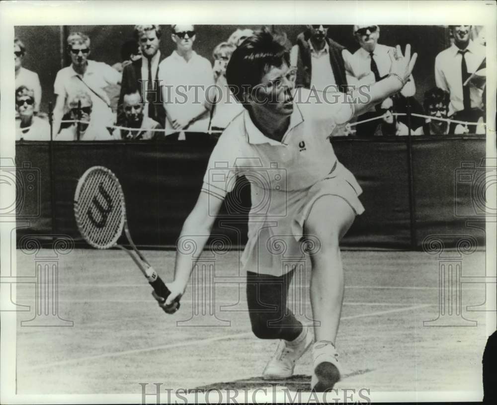 1968 Press Photo Tennis - Billie Jean King in Action - nos19765 - Historic Images