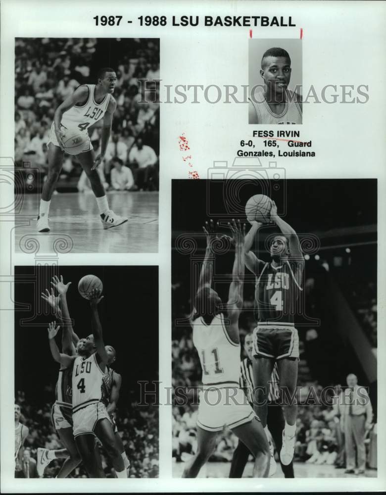 1989 Press Photo Basketball- Fess Irvin of LSU - nos19883 - Historic Images