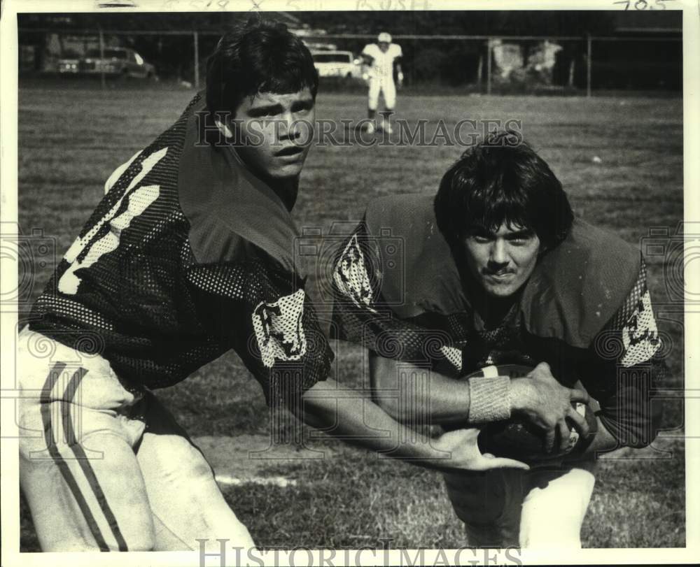 1980 Press Photo East Jefferson football players Steve Hollander, Reggie Daray - Historic Images