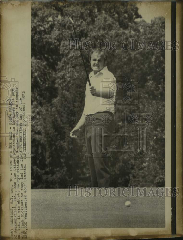 1972 Press Photo Golfer Steve Melnyk plays the Westchester Golf Classic- Historic Images