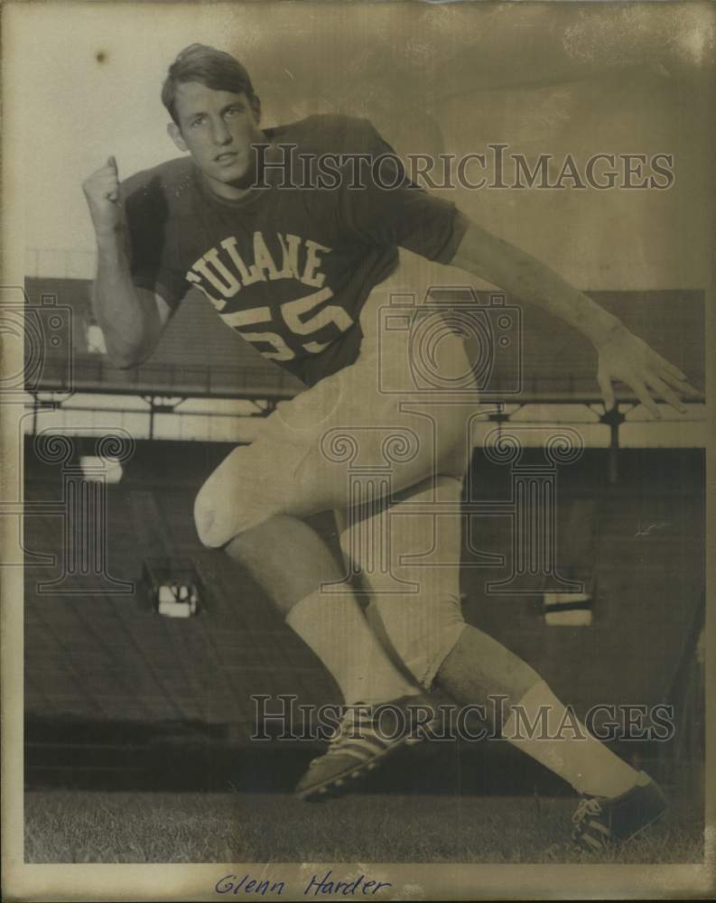 1971 Press Photo Tulane University football player Glenn Harder runs in practice- Historic Images