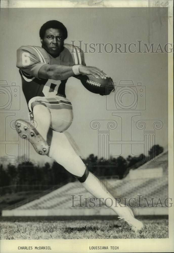 1974 Press Photo Football - Louisiana Tech&#39;s Charles McDaniel - nos22181- Historic Images