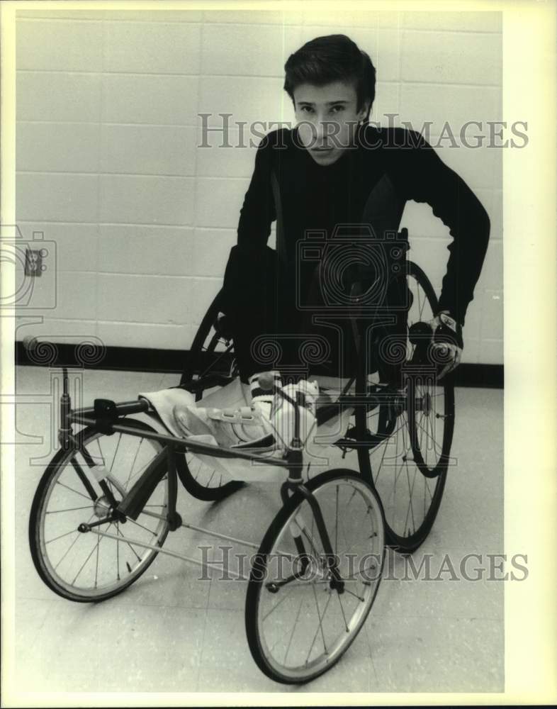 1988 Press Photo Wheelchair racer Edgar Mamolo - nos22305- Historic Images