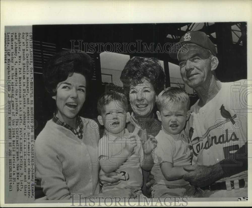 1964 Press Photo St Louis Cardinals baseball manager Johnny Keane and his family - Historic Images