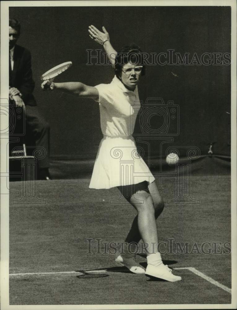 1967 Press Photo Tennis player Billie Jean Moffitt (Billie Jean King)- Historic Images