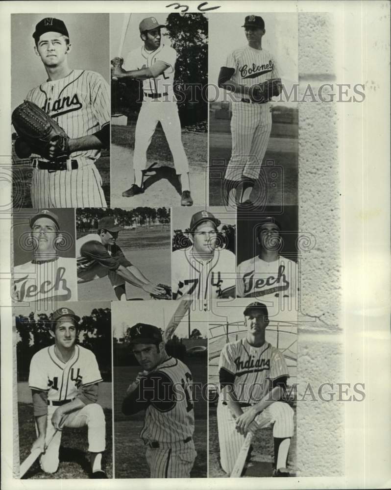 1971 Press Photo All-Gulf States Conference baseball team members - nos23408 - Historic Images