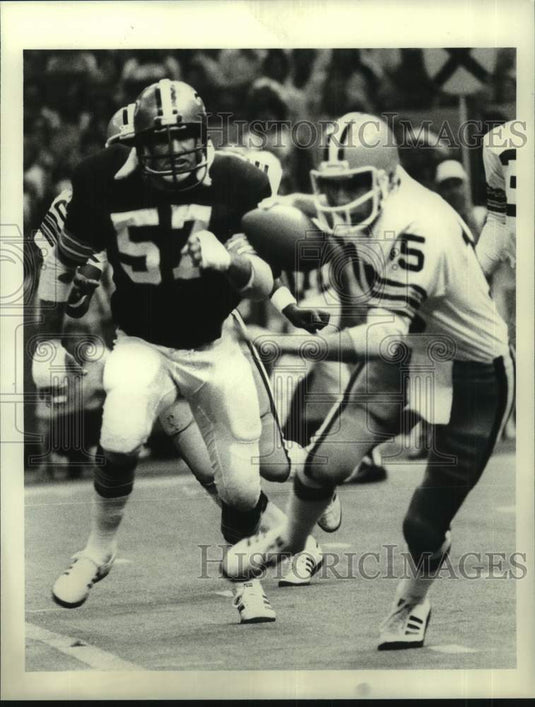 1980 Press Photo New Orleans Saints football player Jim Merlo