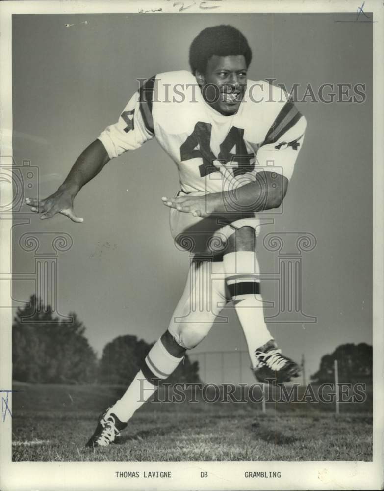 1971 Press Photo Grambling football defensive back Thomas Lavigne - nos23776 - Historic Images