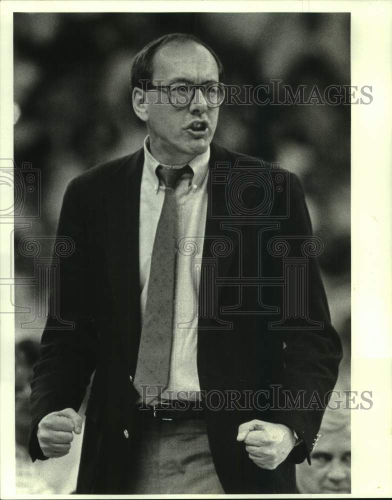 1987 Press Photo Syracuse college basketball coach JIm Boeheim - nos25227 - Historic Images