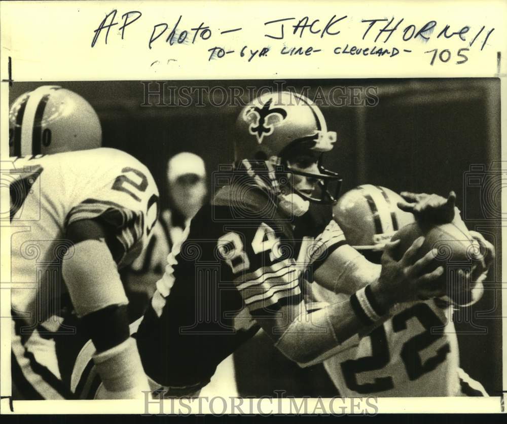 1978 Press Photo New Orleans Saints and Cleveland Browns play NFL football - Historic Images