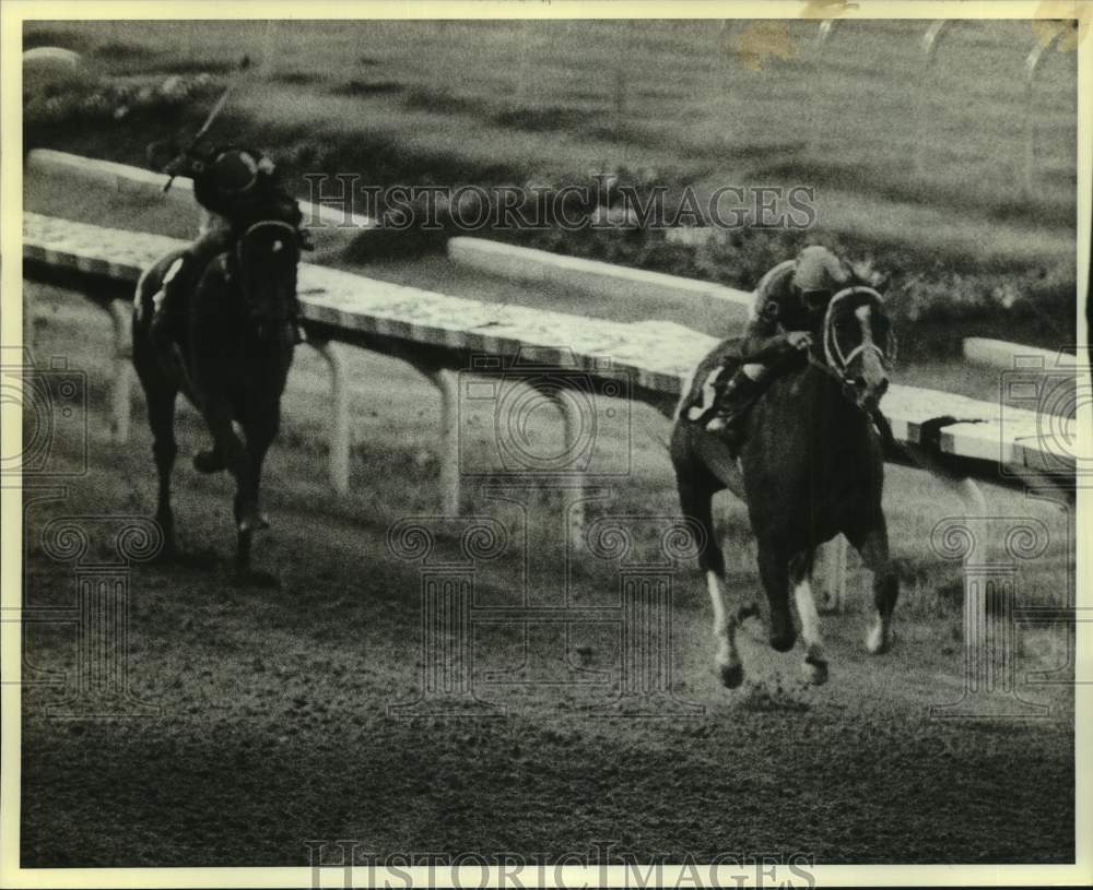 1985 Press Photo Horse Racing - Winners in New Orleans Handicap at Fair Grounds- Historic Images