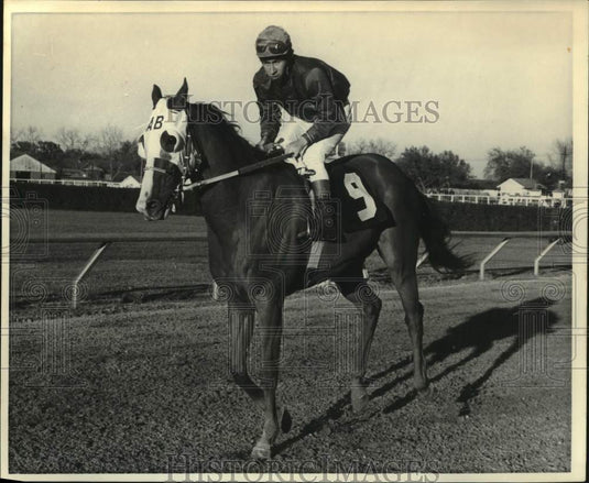 1972 Press Photo Racehorse Port Digger with jockey Fernando Valdezan - nos25719 - Historic Images
