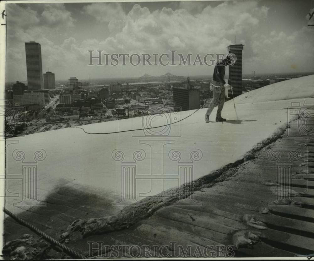 1974 Press Photo The Superdome under construction - nos25743- Historic Images