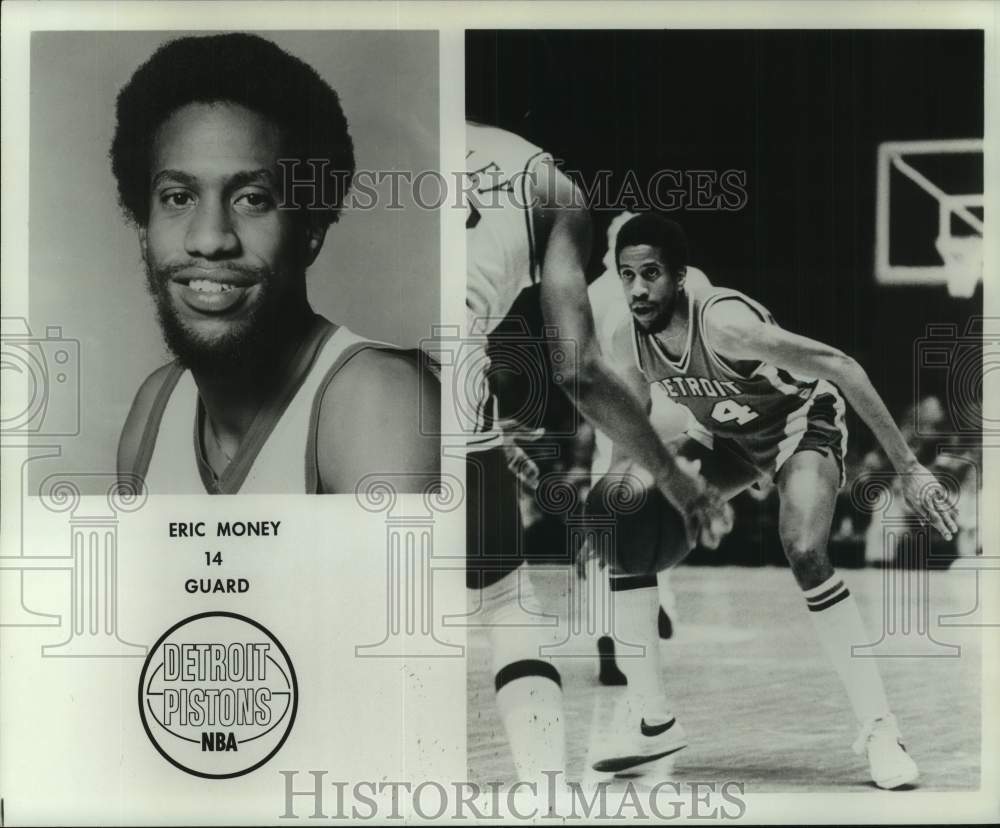 1978 Press Photo Detroit Pistons Guard Eric Money - nos25850- Historic Images