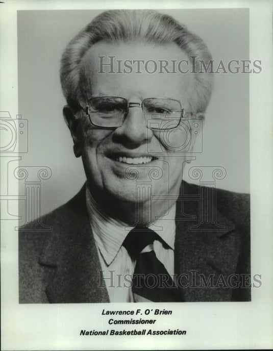1981 Press Photo National Basketball Association Commissioner Lawrence F O'Brien - Historic Images