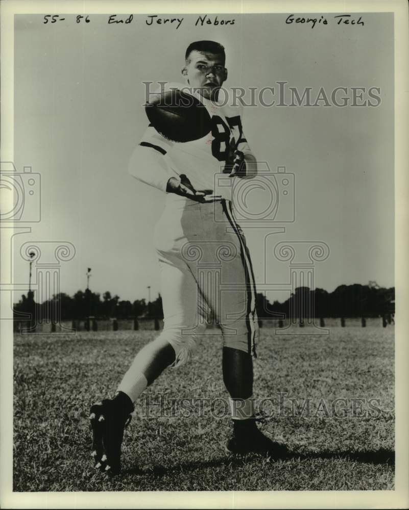 1967 Press Photo Georgia Tech football player Jerry Nabors catches a pass - Historic Images